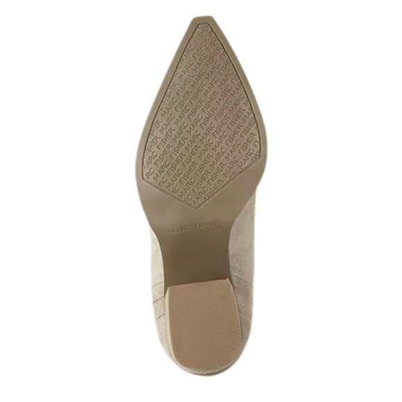 MARC FISHER MATTER Women's Block Heel Pointed Toe Booties Dark Natural Size 10 - Picture 5 of 6